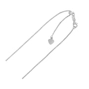 Bids.com Adjustable Cable Chain in 14k White Gold (1.0mm) Necklaces