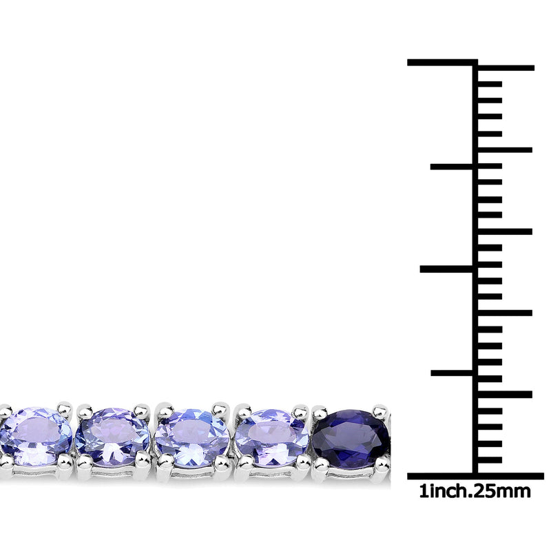 Bids.com 12.04 Carat Genuine Multi Stone .925 Sterling Silver Bracelet Bracelets