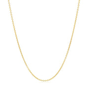 Bids.com 14k Yellow Gold Round Cable Link Chain 1.2mm Necklaces