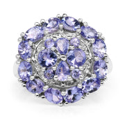 Bids.com 2.92 Carat Genuine Tanzanite .925 Sterling Silver Ring Rings