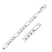 Bids.com 6.0mm 14k White Gold Solid Figaro Chain Necklaces