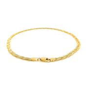 Bids.com 3.5mm 14k Yellow Braided Foxtail Anklet Accessories