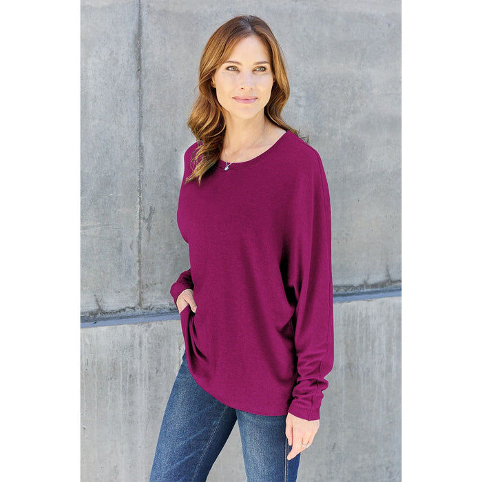 Double Take Round Neck Long Sleeve T-Shirt