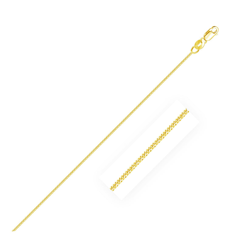 Bids.com 10k Yellow Gold Gourmette Chain 1.0mm Necklaces