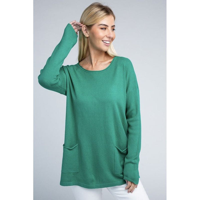 Viscose Front Pockets Sweater