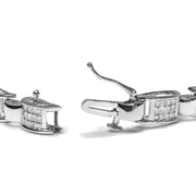 Bids.com 14K White Gold 2.00 Cttw Princess Diamond Invisible Set Link Bracelet (H-I Color, SI2-I1 Clarity) - 7" Bracelets