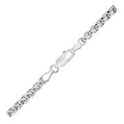 Bids.com 3.8mm Sterling Silver Rhodium Plated Round Box Chain Necklaces