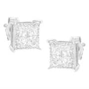 Bids.com Sterling Silver 3/4 cttw Composite Diamond Stud Earrings (I-J, I2-I3) Earrings