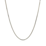 Bids.com Sterling Silver Rhodium Plated Box Chain 1.3mm Necklaces