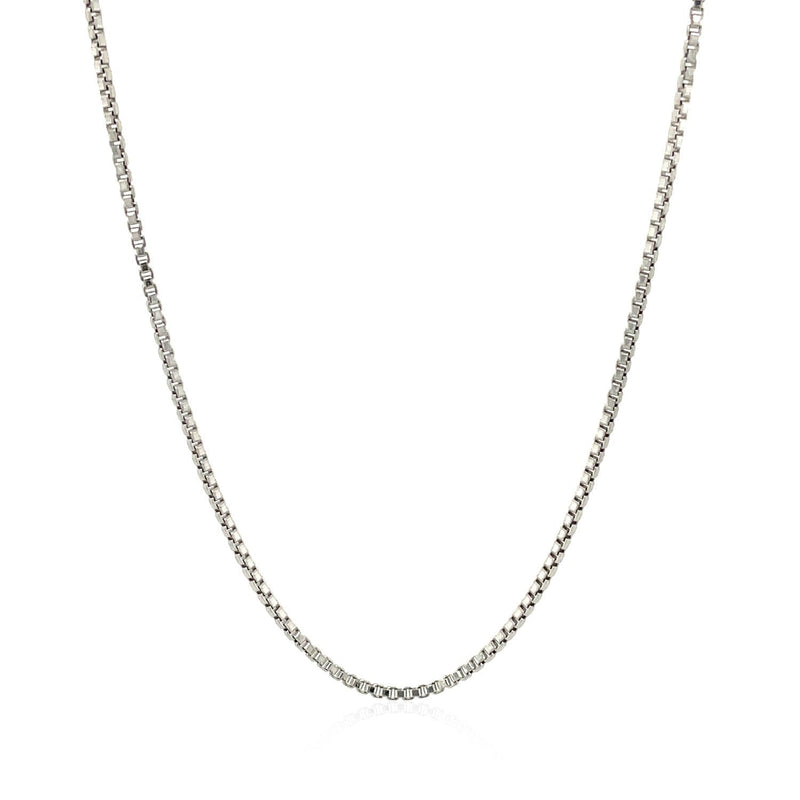Bids.com Sterling Silver Rhodium Plated Box Chain 1.3mm Necklaces