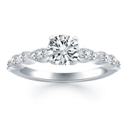 Bids.com 14k White Gold Fancy Shaped Diamond Engagement Ring Rings