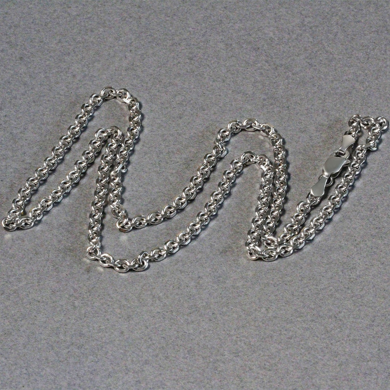 Bids.com 14k White Gold Diamond Cut Cable Link Chain (2.90 mm) Necklaces