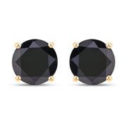 Bids.com 4.91 Carat Genuine Black Diamond 14K Yellow Gold Earrings Earrings