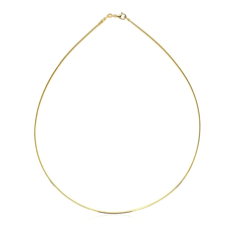 Bids.com 14k Yellow Gold Necklace in a Round Omega Chain Style Necklaces