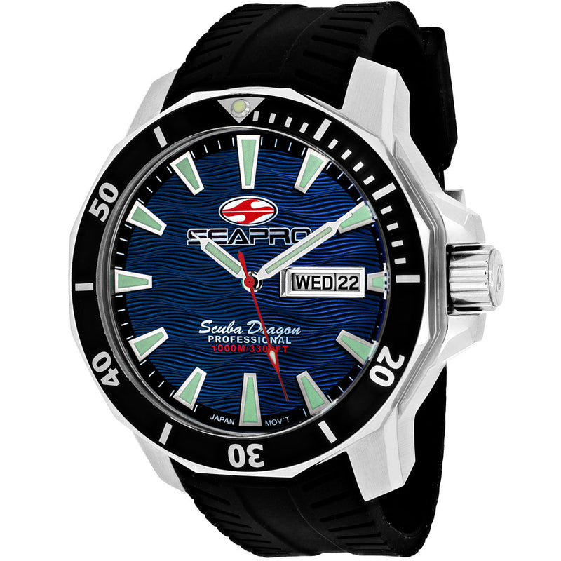 Bids.com Seapro Men's Scuba Dragon Diver Limited Edition 1000 Meters Watches White Smoke