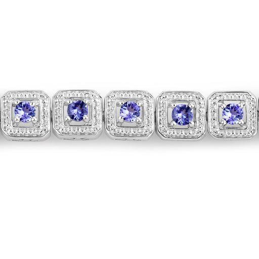 Bids.com 1.10 Carat Genuine Tanzanite .925 Sterling Silver Bracelet Bracelets