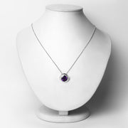 Bids.com 3.30 Carat Genuine Amethyst .925 Sterling Silver Pendant Pendants
