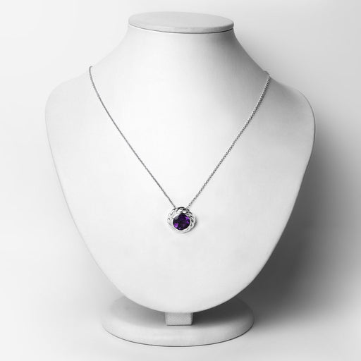 Bids.com 3.30 Carat Genuine Amethyst .925 Sterling Silver Pendant Pendants Lavender