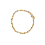 Bids.com 10K Yellow Gold 3 cttw Round-Cut Diamond Spiral Link 7.50" Bracelet (I-J Color, I1-I2 Clarity) Bracelets