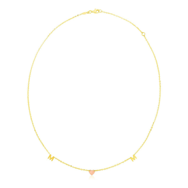 Bids.com 14k Yellow and Rose Gold Mom Necklace Necklaces