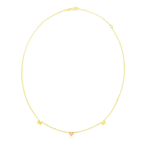 Bids.com 14k Yellow and Rose Gold Mom Necklace Necklaces