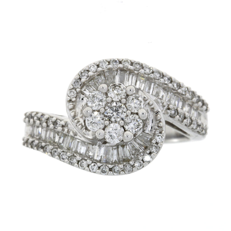 Bids.com 1.00ct Diamond Ring 14KT White Gold Rings