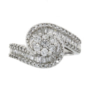 Bids.com 1.00ct Diamond Ring 14KT White Gold Rings