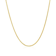 Bids.com 14k Yellow Gold Diamond Cut Round Wheat Chain 1.0mm Necklaces