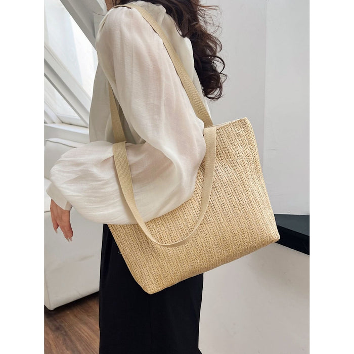 Straw Woven Tote Bag