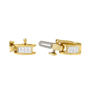 Bids.com 10K Yellow Gold 2.0 Cttw Invisible-Set Princess Cut Diamond Rectangular Link Bracelet (I-J Color, SI2-I1 Clarity) - 7" Bracelets