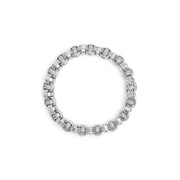 Bids.com 14K White Gold 1/2 Cttw Diamond Knotted Byzantine Link Bracelet (H-I Color, I2-I3 Clarity) - 7" Inches Bracelets