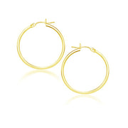 Bids.com 14k Yellow Gold Polished Hoop Earrings (25 mm) Earrings