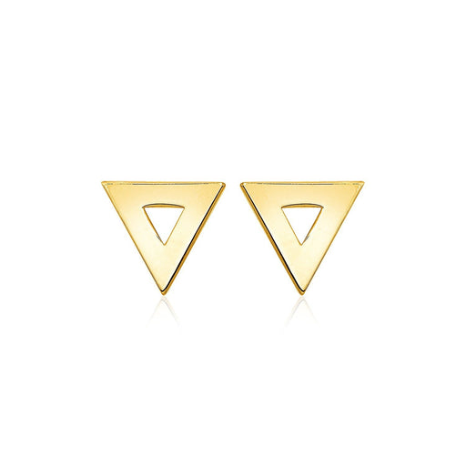 Bids.com 14k Yellow Gold Polished Open Triangle Post Earrings Earrings