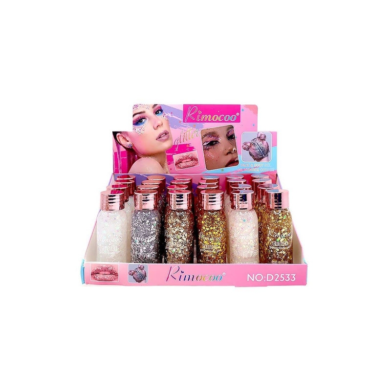 Mill's Beauty Supply Rimocoo Glitter Face & Body Gel - 1pc Eye Makeup