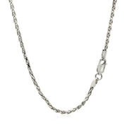 Bids.com 2.2mm Sterling Silver Rhodium Plated Wheat Chain Necklaces