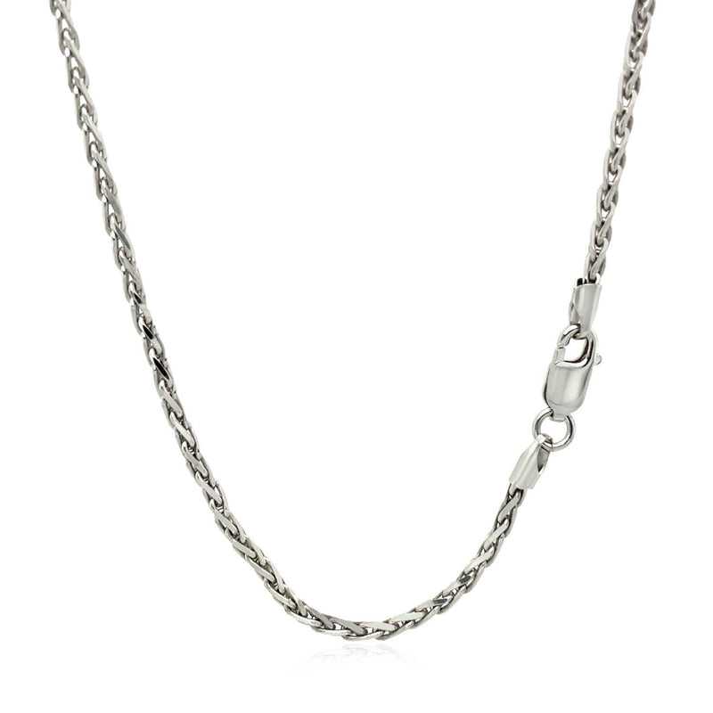 Bids.com 2.2mm Sterling Silver Rhodium Plated Wheat Chain Necklaces