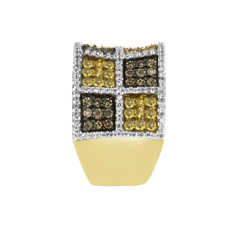 Bids.com 14KT Yellow Gold Champagne, Yellow and Round Diamond Band Ring (1 1/2 cttw, H-I Color, I1-I2 Clarity) Rings
