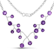 Bids.com 5.36 Carat Genuine Amethyst .925 Sterling Silver Necklace Necklaces