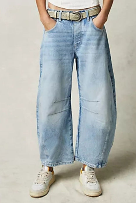 Wide Leg Jeans with Pockets