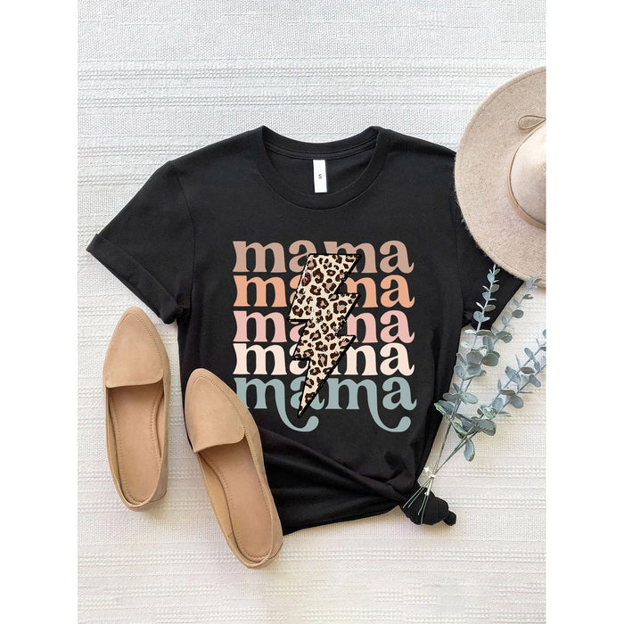 Mama Round Neck Short Sleeve T-Shirt