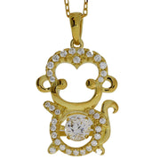 Bids.com Cubic Zirconia Animal Pendant Sterling Silver Pendants