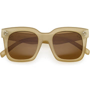 zeroUV Bold Oversize Horned Rim Flat Lens Sunglasses A101 Sunglasses