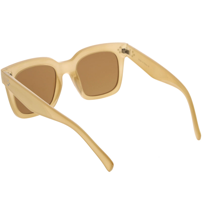 zeroUV Bold Oversize Horned Rim Flat Lens Sunglasses A101 Sunglasses