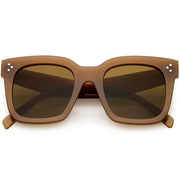 zeroUV Bold Oversize Square Horned Rim Flat Lens Sunglasses A252 Sunglasses