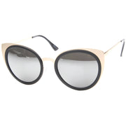 zeroUV Reinforced Two-Toned Mirrored Lens Cat Eye Sunglasses A106 Sunglasses