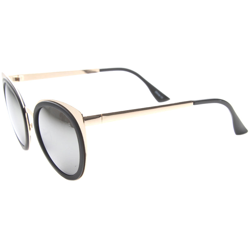 zeroUV Reinforced Two-Toned Mirrored Lens Cat Eye Sunglasses A106 Sunglasses