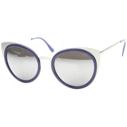 zeroUV Reinforced Two-Toned Mirrored Lens Cat Eye Sunglasses A106 Sunglasses