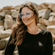 zeroUV Bold Oversize Square Horn Rimmed Flat Lens Clear Glasses D093 Sunglasses