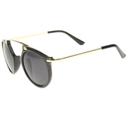 zeroUV Arched Marble Pattern P3 Mirrored Lens Round Sunglasses A218 Sunglasses