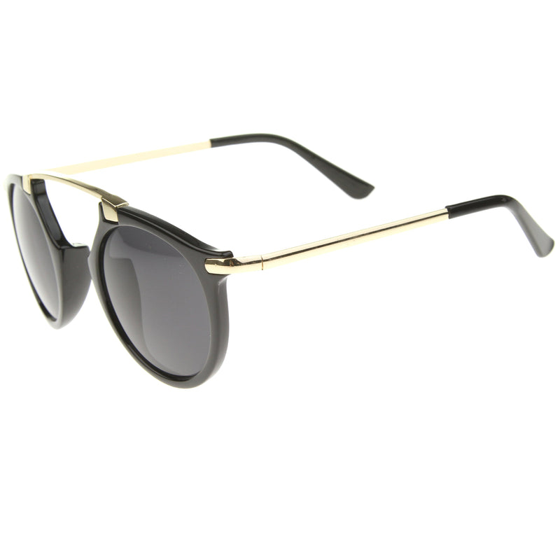 zeroUV Arched Marble Pattern P3 Mirrored Lens Round Sunglasses A218 Sunglasses